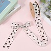 1Roll Printed Polyester Chiffon Ribbons OCOR-CY0002-35E-3