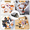 40Pcs 4 Styles Halloween Theme Spider Bat Skull Printed Organza Drawstring Bags ABAG-TA0002-03-9