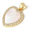 Brass Micro Pave Cubic Zirconia Pendants KK-K298-31G-2