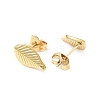 Ion Plating(IP) 304 Stainless Steel Leaf Stud Earrings for Women EJEW-I285-10G-2