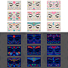 9 Sheets 9 Style Creative Fluorescent Face Tattoo Paper Stickers STIC-TA0002-01-3