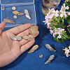 6 Pairs 2 Styles  Alloy Wing Brooch for Backpack Clothes JEWB-CA0001-76-3