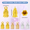 60Pcs 3 Colors Alloy Pendants FIND-SC0017-31-2