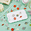 25Pcs 5 Styles Sport Enamel Broochs JEWB-FH0002-70-4