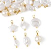 24Pcs 6 Styles ABS Plastic Imitation Pearl Pendants KK-FS0001-93-2