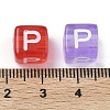 Spray Painted Transparent Acrylic Beads MACR-K365-07P-3