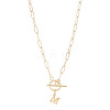 304 Stainless Steel Letter Pendant Necklaces NJEW-LP0001-52M-G-1