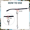 2Pcs 2 Colors Metal Crystal Rhinestone Purse Chains DIY-ME0001-52-3