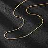 Ion Plating(IP) 304 Stainless Steel Snake Chains Necklaces STAS-F094-24G-3