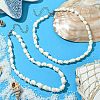 Natural Shell Beaded Necklaces for Women NJEW-JN05030-2