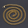 Men's 304 Stainless Steel Cuban Link Chain Necklaces NJEW-T012-04A-56-G-2