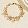 Vintage Iron Pave Clear Cubic Zirconia Round Ball Charm Bracelets for Women WQ0011-5