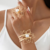 Hollow Flower Iron Cuff Bangles & Rings Sets FS-WGA02DC-01-3