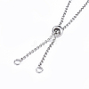 304 Stainless Steel Rolo Chain Lariat Necklace Making AJEW-JB00491-2