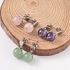 Natural Mixed Stone Ear Studs EJEW-JE01980-1