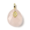 Natural Rose Quartz Pendants G-Z090-01G-04-1