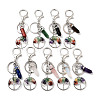 Natural & Synthetic Mixed Gemstone Keychain KEYC-M022-03-1