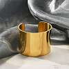 304 Stainless Steel Open Cuff Bangles BJEW-U015-01G-3