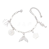 Ocean Theme 304 Stainless Steel Charm Bracelets BJEW-JB12218-03-2