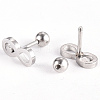 Tarnish Resistant 201 Stainless Steel Barbell Cartilage Earrings EJEW-R147-21-2