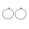 Ion Plating(IP) 316 Surgical Stainless Steel Hoop Earrings Findings STAS-D183-02EB-02-1