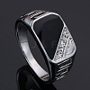 Alloy Micro Pave Cubic Zirconia Finger Rings for Men FS-WGE231C-03-2