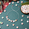 100Pcs Christmas Theme Printed Opaque Acrylic Beads OACR-SP0001-93-5