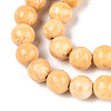 Dyed Synthetic Fossil Beads Strands G-T139-8mm-66B-4