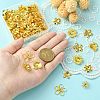 100Pcs 10 Style Brass Bead Caps KK-CJ0002-12-4