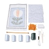 Polycotton Latch Hook Flower Pattern Tapestry Kit PW-WG29706-01-1