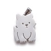 304 Stainless Steel Puppy Pendants STAS-F219-07P-1