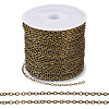 Brass Coated Iron Flat Cable Chains CH-TAC0007-02AB-10