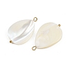 Natural Shell Teardrop Pendants X1-STAS-D378-33G-2