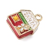 Christmas Alloy Enamel Charms ENAM-F156-01G-06-2