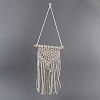 Cotton Cord Macrame Woven Wall Hanging HJEW-C010-02-3