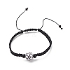 Acrylic Braided Bead Bracelet BJEW-JB08552-04-1