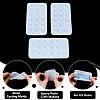 3Pcs Square/Horse Eye/Teardrop DIY Faceted Gemstone Cabochon Silicone Molds DIY-HY0002-70-4