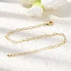 Brass Paperclip Chain Bracelets for Women BJEW-F531-02G-2