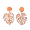 Wooden Dangle Earrings EJEW-JE03597-01-1