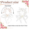 GOMAKERER 2Pcs 2 Colors Wedding Bridal Flower ABS Plastic Imitation Pearl Headband OHAR-GO0001-09-2