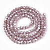 Opaque Solid Color Electroplate Glass Beads Strands LS-EGLA-A039-P2mm-A13-3