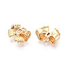 Brass Pave Clear Cubic Zirconia Pendants KK-T074-104G-2