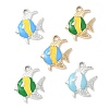 Alloy Enamel Pendants PALLOY-P313-08-1