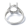 Adjustable 925 Sterling Silver Ring Components STER-K179-16P-3