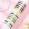 15Pcs 15 Colors Ocean Turtle Synthetic Turquoise & Faceted Rondelle Glass Beads Stretch Bracelets for Women BJEW-JB13643-5