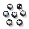 UV Plating Rainbow Iridescent Acrylic Beads X1-OACR-F004-09A-2