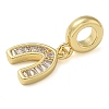 Rack Plating Brass Cubic Zirconia Pendants X-KK-K392-12G-2