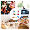 16Pcs 8 Colors Mushroom Opaque Resin Pendant Stitch Markers HJEW-NB00039-6