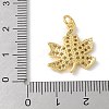 Brass Micro Pave Cubic Zirconia Pendants KK-P292-09G-3