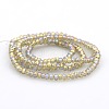 Full Rainbow Plated Faceted Rondelle  Glass Beads Strands GLAA-A024A-FR06-2